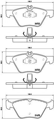 Тормозные колодки BREMBO P 50 075