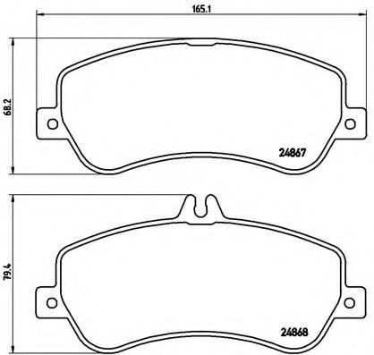 Тормозные колодки BREMBO P 50 086