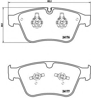 Тормозные колодки BREMBO P 50 105