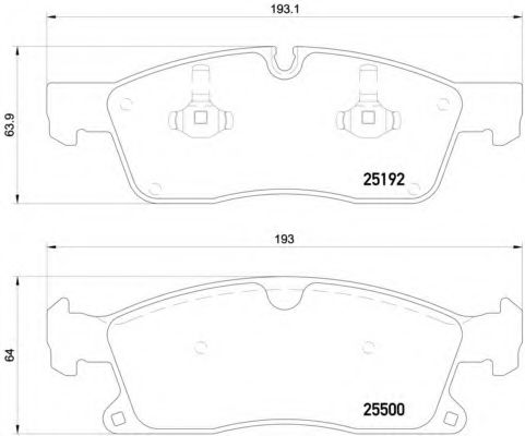 Тормозные колодки BREMBO P 50 109