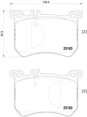 Тормозные колодки BREMBO P 50 111