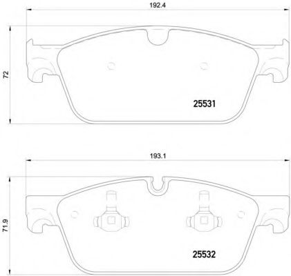 Тормозные колодки BREMBO P 50 112