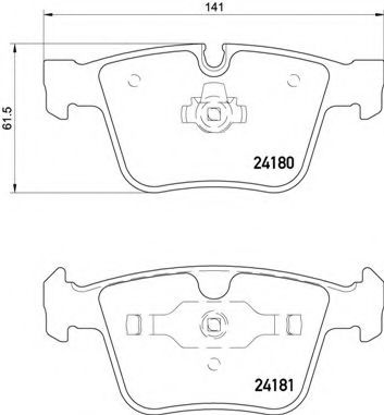 Тормозные колодки BREMBO P 50 116