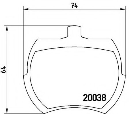 Тормозные колодки BREMBO P 52 002