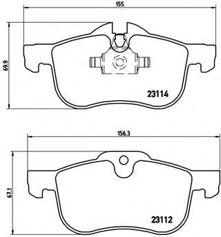 Тормозные колодки BREMBO P 52 017