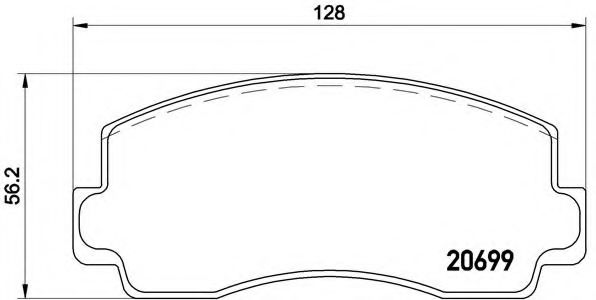 Тормозные колодки BREMBO P 54 002