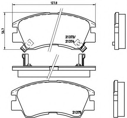 Тормозные колодки BREMBO P 54 008