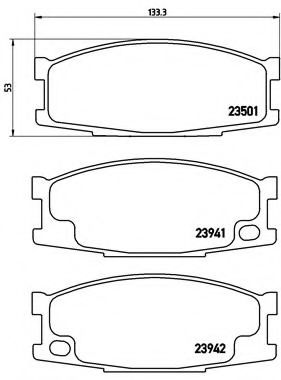 Тормозные колодки BREMBO P 54 024
