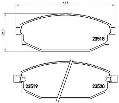 Тормозные колодки BREMBO P 54 027