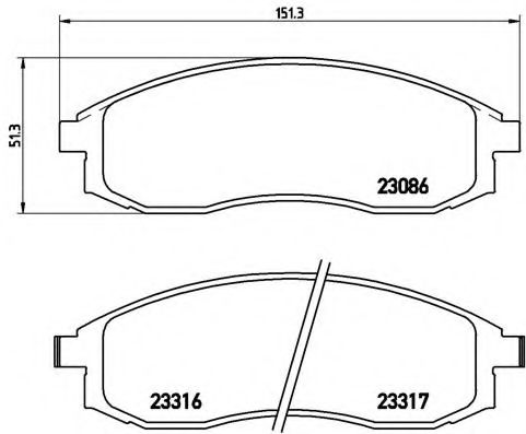 Тормозные колодки BREMBO P 54 032