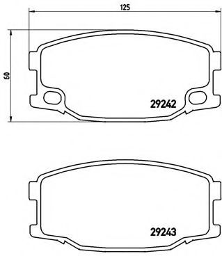 Тормозные колодки BREMBO P 54 035