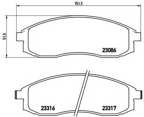 Тормозные колодки BREMBO P 54 037