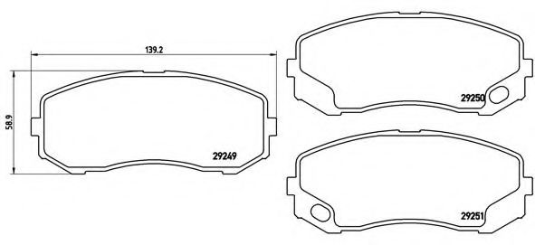 Тормозные колодки BREMBO P 54 043