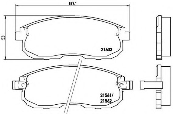 Тормозные колодки BREMBO P 56 021