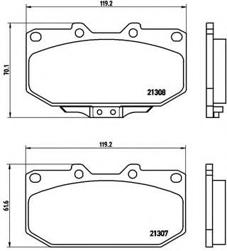 Тормозные колодки BREMBO P 56 025