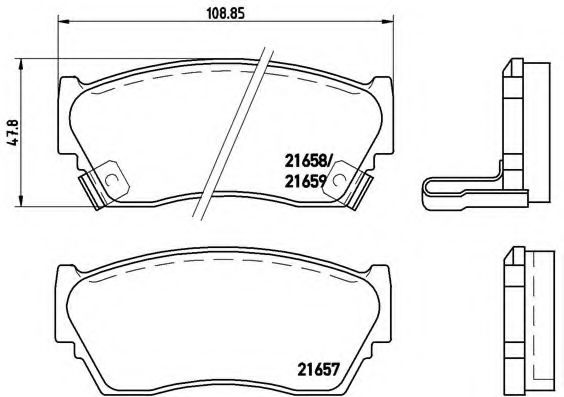 Тормозные колодки BREMBO P 56 027