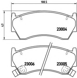 Тормозные колодки BREMBO P 56 033