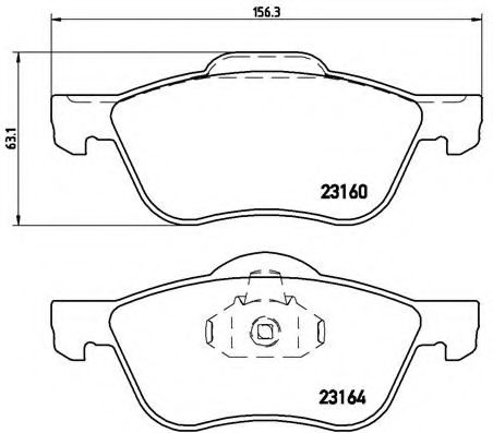 Тормозные колодки BREMBO P 56 037