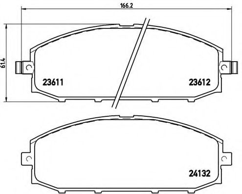 Тормозные колодки BREMBO P 56 041