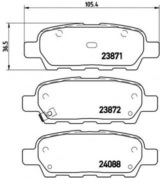 Тормозные колодки BREMBO P 56 046