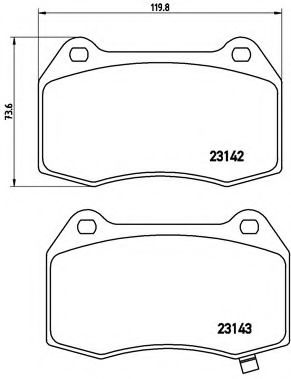 Тормозные колодки BREMBO P 56 047