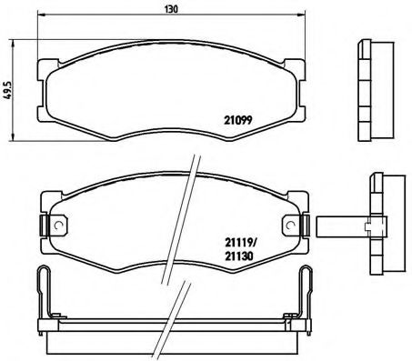 Тормозные колодки BREMBO P 56 056