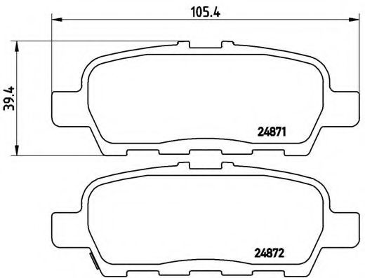Тормозные колодки BREMBO P 56 068