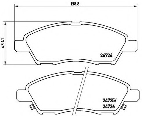 Тормозные колодки BREMBO P 56 070