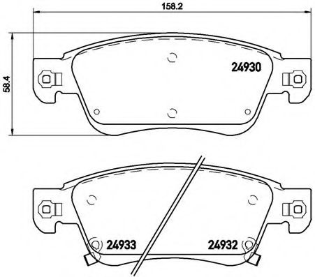 Тормозные колодки BREMBO P 56 080