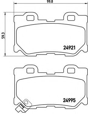 Тормозные колодки BREMBO P 56 095
