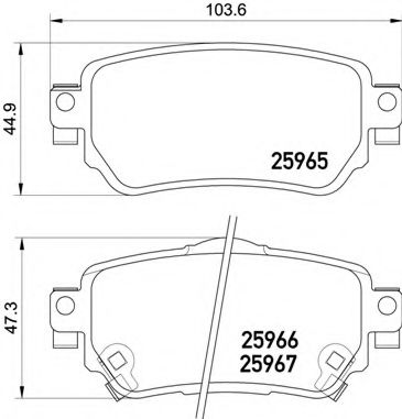Тормозные колодки BREMBO P 56 098