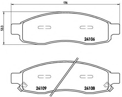 Тормозные колодки BREMBO P 58 001