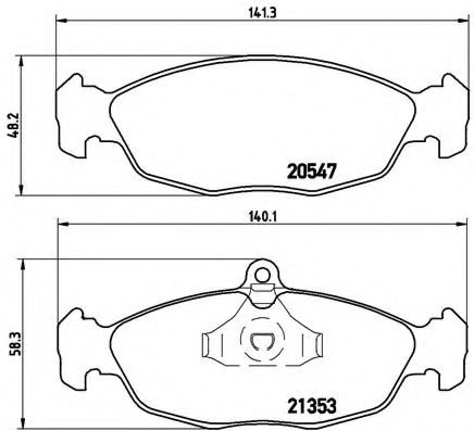 Тормозные колодки BREMBO P 59 011