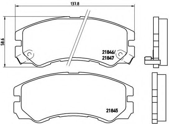 Тормозные колодки BREMBO P 59 020