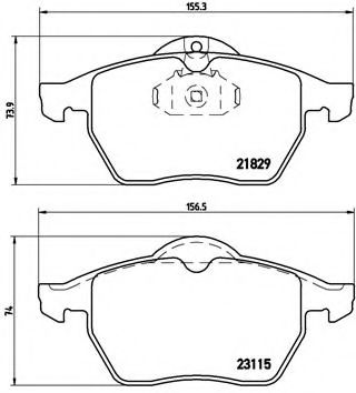Тормозные колодки BREMBO P 59 022