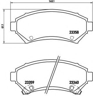 Тормозные колодки BREMBO P 59 028