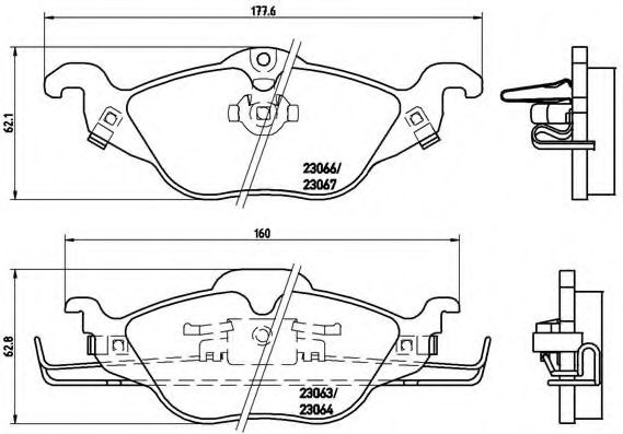 Тормозные колодки BREMBO P 59 030