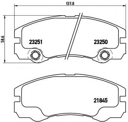 Тормозные колодки BREMBO P 59 033