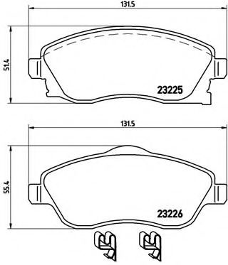 Тормозные колодки BREMBO P 59 036