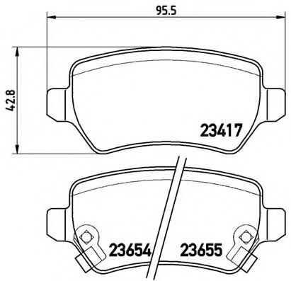 Тормозные колодки BREMBO P 59 038