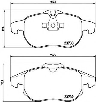 Тормозные колодки BREMBO P 59 043