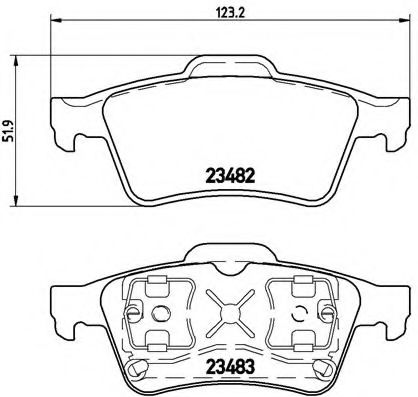 Тормозные колодки BREMBO P 59 044