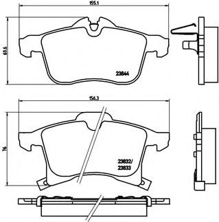 Тормозные колодки BREMBO P 59 045