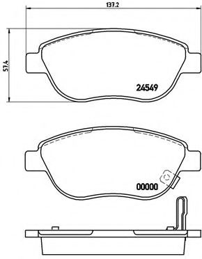 Тормозные колодки BREMBO P 59 052