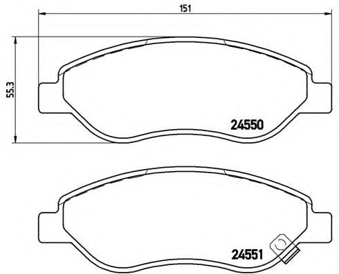 Тормозные колодки BREMBO P 59 053