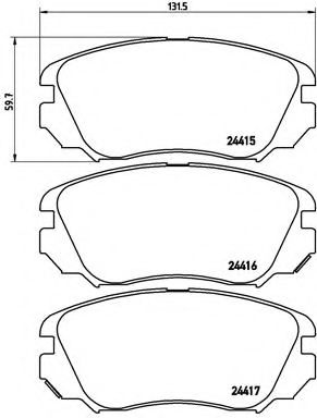 Тормозные колодки BREMBO P 59 054