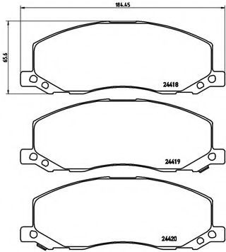 Тормозные колодки BREMBO P 59 058