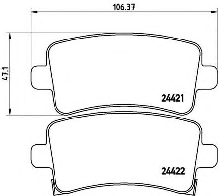 Тормозные колодки BREMBO P 59 060