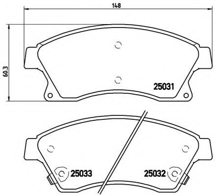 Тормозные колодки BREMBO P 59 076