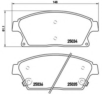 Тормозные колодки BREMBO P 59 077